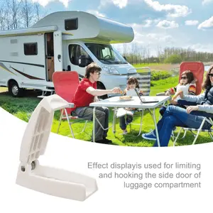 Luggage door clasp White RV door limiter bracket RV Camping trailer RV storage lock hook compartment latch