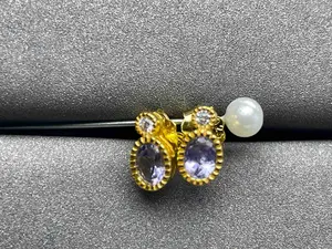 A562 Tanzanite Earrings Natural Stone