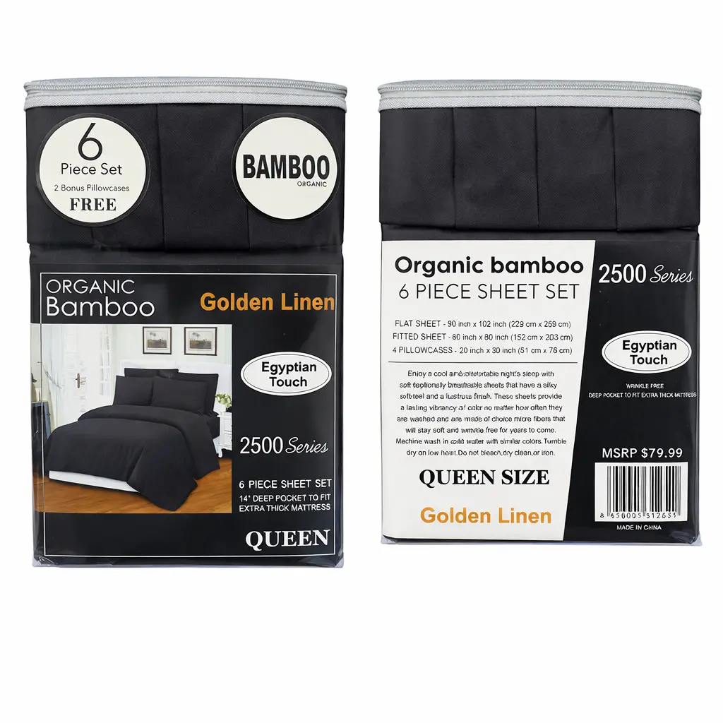 Organic Bamboo 6PC SHEET SET ULTRA PLUSH Organic Bamboo 6PC SHEET SET ULTRA PLUSH