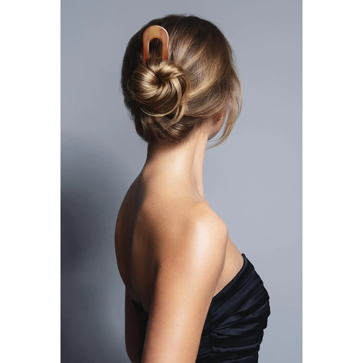 U-Shaped Chignon Pins, 60-Count Stainless Steel with Snag-Free Tip for Secure Buns & Updos - 3-Color Set (Black, Brown, Blonde), 60-Count Set, 60-Pack