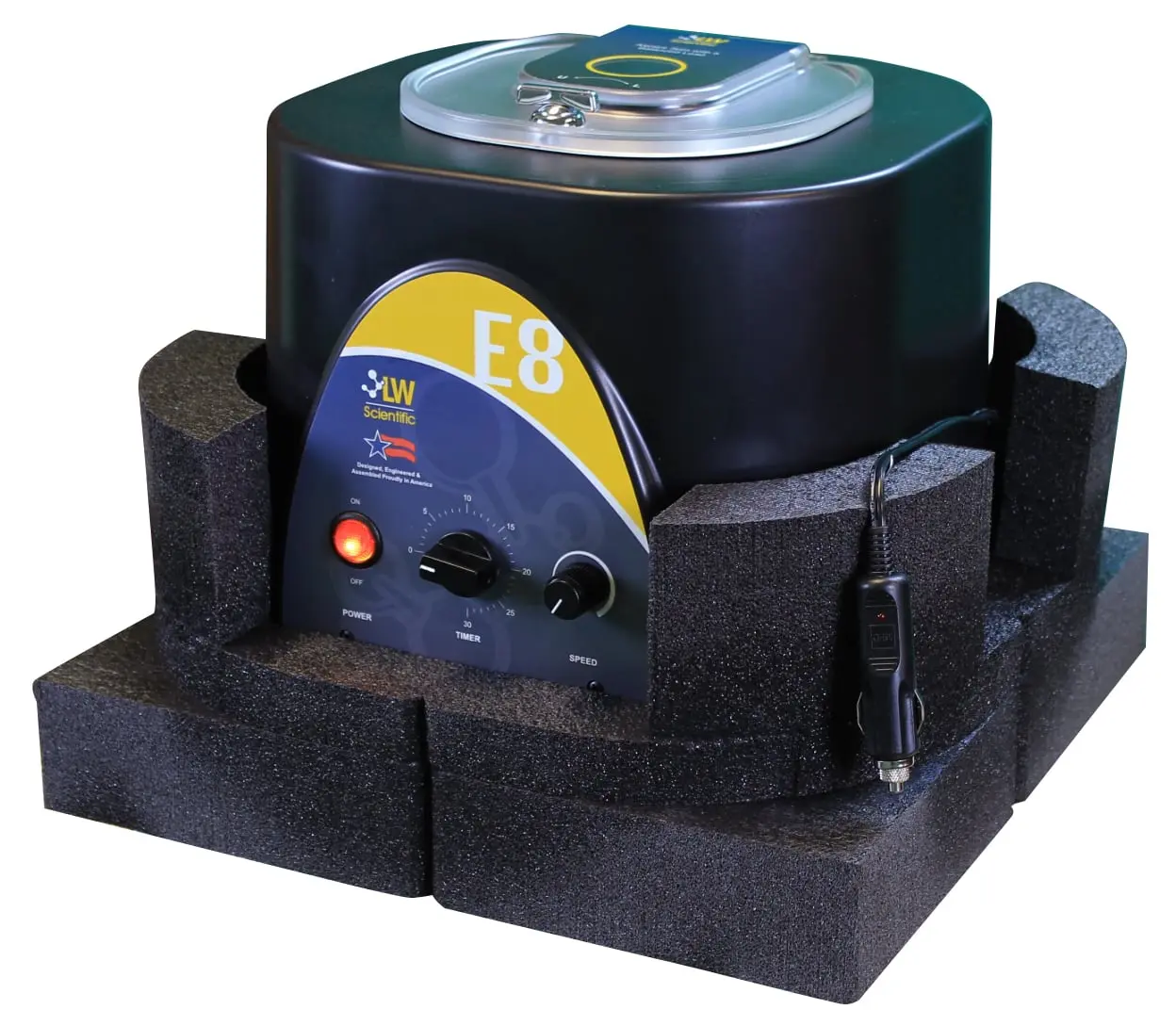 LW Scientific USA Porta-Fuge VAR 12V Lab Centrifuge - 8-Place, 3500 RPM, Timer, Car Seat Mount, Cigarette Lighter Plug Laboratory Tool
