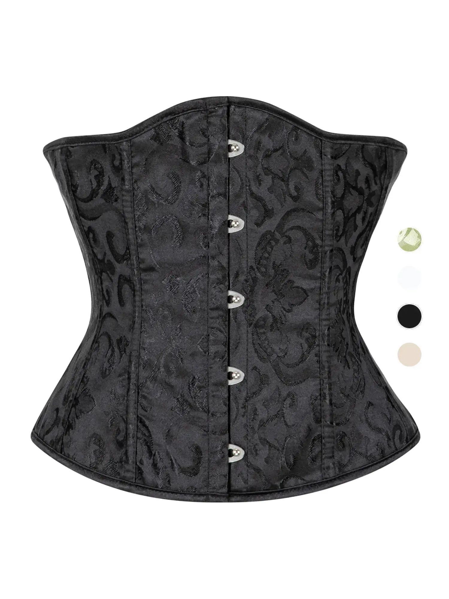 Women's Satin Vintage Waist Training Bodysuit, Strapless Design, Elegant Court Style, Shapewear for Halloween Christmas Parties