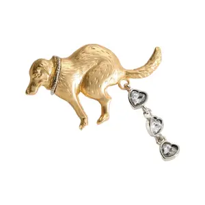 Stylish Adults' Dog Poop Brooch Sturdy Badge Pin Decoration For Parties