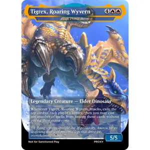 Tigrex, Roaring Wyvern (Etali, Primal Storm) - MTG PROXY Video Games/Monster Hunter
