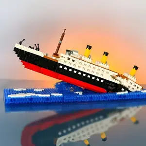 Titanic Model Kit,Large Titanic Ship Building Blocks Set,STEM Educational 3D Puzzle Sets DIY Educational Toys,Micro Mini Blocks, Ideal Gift for Kids and Adults
