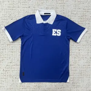 25 26 New El Salvador Blue Home Away Short Sleeves Football Jerseys
