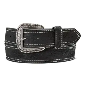 A1012401 Ariat Men's Double Stitch Western Belt - Black
