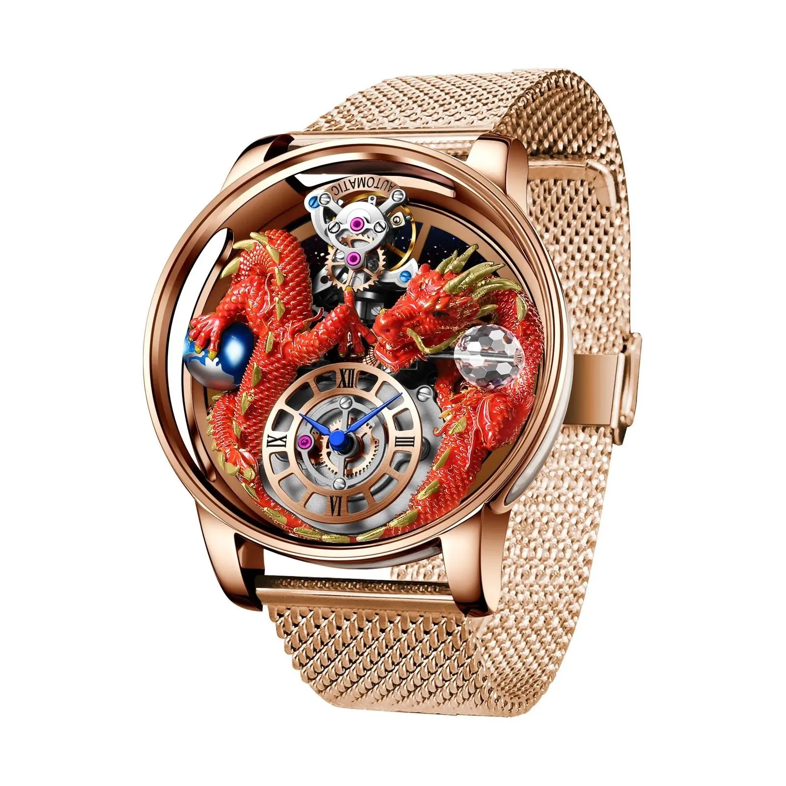 Superior Dragon Automatic Prestige Edition Watch - Stainless Steel, High-End, Quartz Fashion Couple Watch for Fashion Accessories Enthusiasts, Stainless Steel Watch, High End Watch