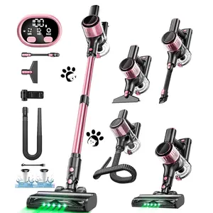 Cordless Vacuum Cleaner, Stick Vac with Tangle-Resistant Design, Up to 45 Minutes, Powerful Suction, Lightweight,  10 in 1 Vacuum for Carpet, Hard Floor, Pet Hair, Dryer