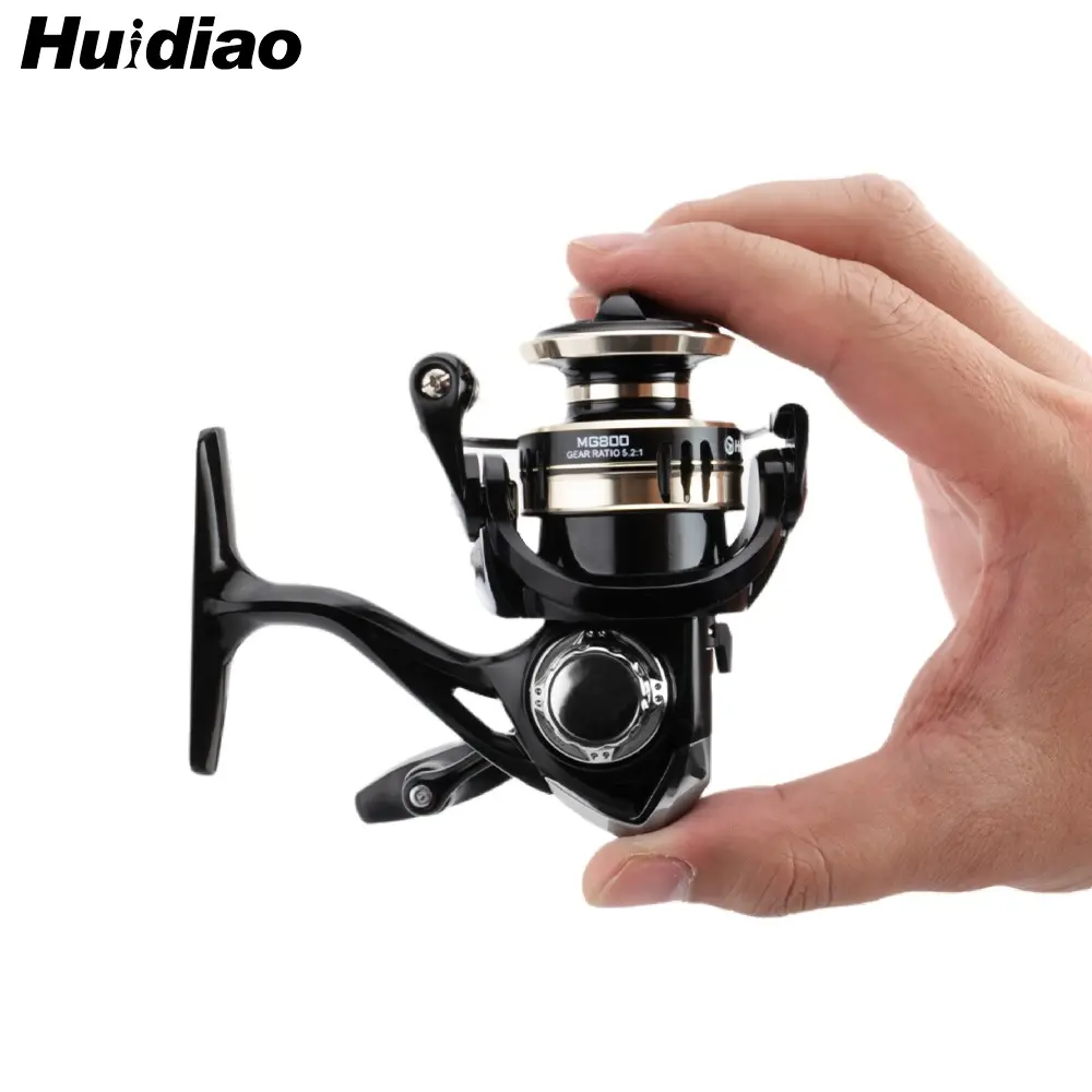 Huidiao Mini Spinning Reel 500/800/1000 Series 132g/4.66oz Ultralight Fishing Reel 5.2:1 Gear Ratio 4kg Max Drag for Finesse Fishing Fishing Tackle Fishing Equipment