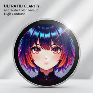 Smart LCD Digital Badge for Ita-Bag & Backpack - DIY Customizable GIF Display Screen | App Controlled Electronic Pin Button | Wearable Tech Accessory for Anime Cosplay, Gaming Setup & Daily OOTD - Rechargeable & Bright Video Loop Player