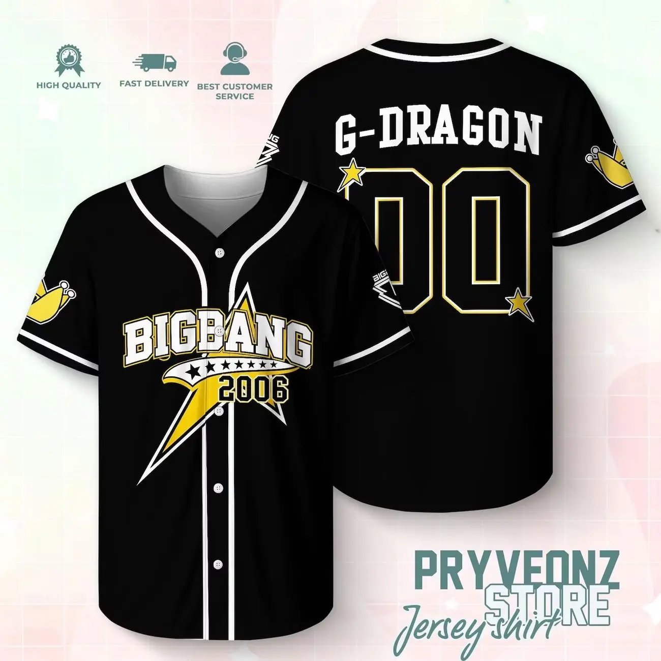 BigBang Baseball Jersey, Kpop Concert Outfit, Custom BigBang Is Back Crop Jersey, Korean Pop Fan Shirt, Oversized Crop Tee Gift