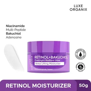 LUXE ORGANIX Retinol + Bakuchiol Overnight Radiant Glow Moisturizer 50g
