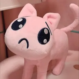 Anime toy super cute Pink cat plush doll KAngel plushies Emoji Angel doll Sauce Cat Plush Cat Plushie Bag Keychain Pendant Gifts