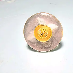 Handmade Vintage Button and Bead Wire Wrapped Rings