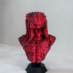 Predator Character 3D Printed Statue - Durable Design with Meticulous Detailing, 5in Tall, Ideal for Collectors and Fans Decor