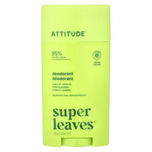 ATTITUDE Super Leaves™, Deodorant Stick, Pear & Amber, 2.64 oz (75 g)