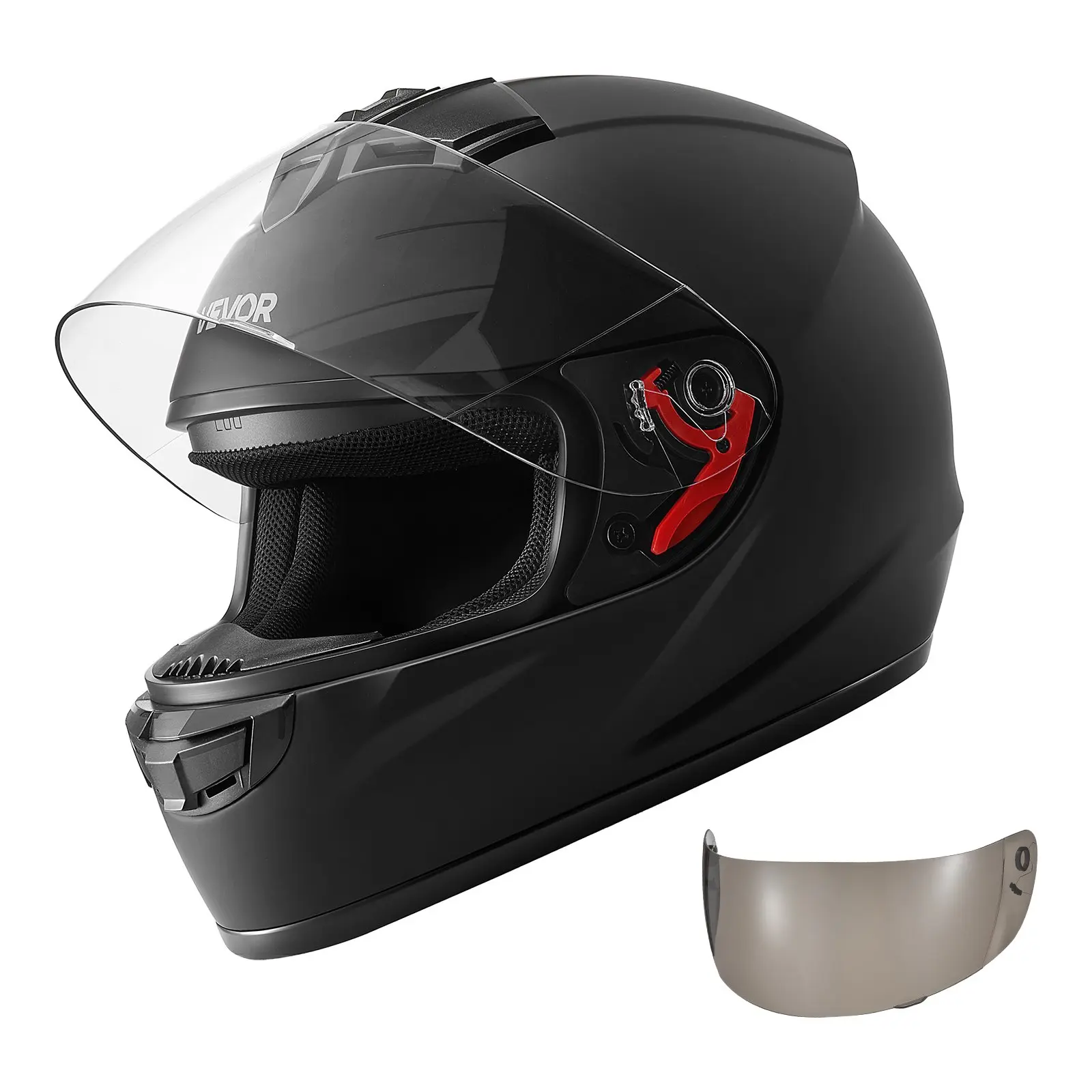 【Summerfinds】VEVOR Full Face Motorcycle Helmets, Adult Motocross Dirt Bike Helmet with Clear Visor, Lightweight Comfortable Motorcycle Street Bike Helmet for Men and Women - DOT Approved (XXL Size)