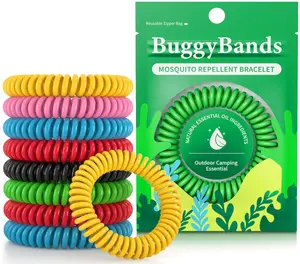 24 Pack Mosquito Repellent Bracelets for Kids & Adults, Individually Wrapped Repellent Wristbands, DEET Free, Natural and Waterproof Band