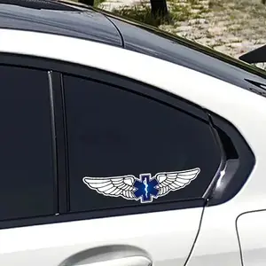 1PC Cool Street Medical Care-Style "Star of Life Winged" Medical Sticker For Skateboards/Car Tailgates/Medical Backpacks/Decor Boards Star of Life winged logo shows street medical care exclusive personality Decor Sticker Stickers For Cars