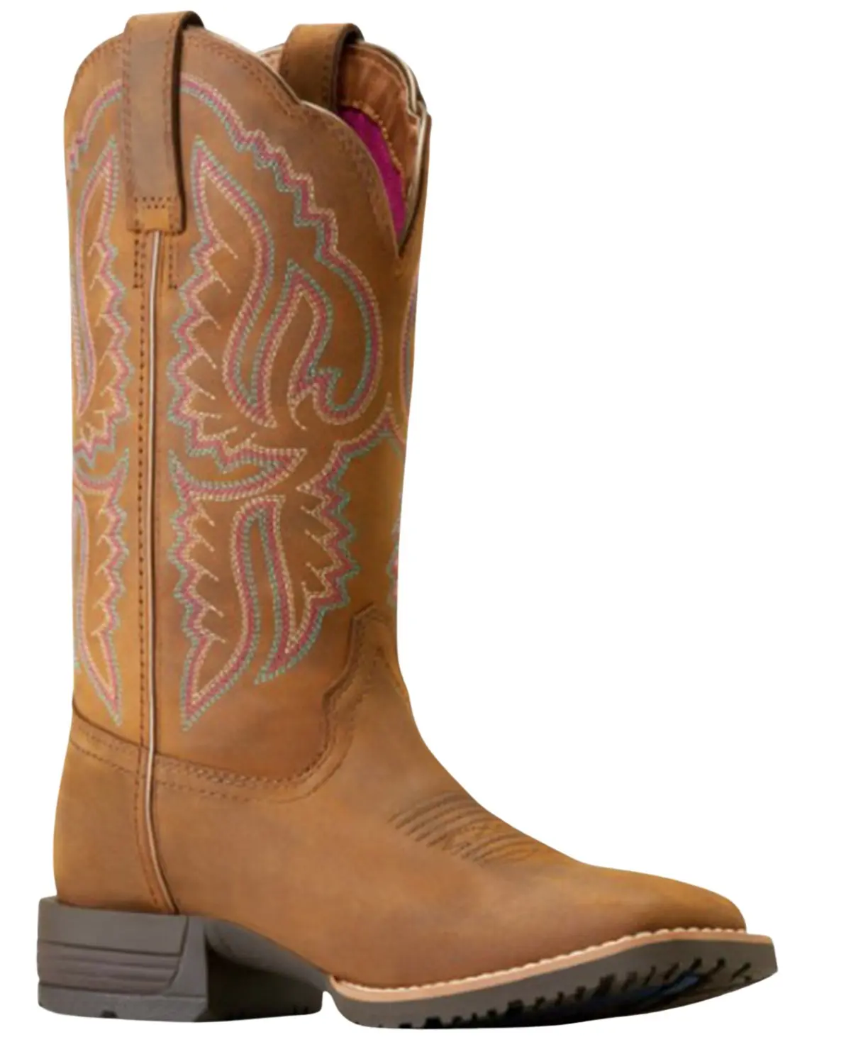 Ariat Women's Women'S Hybrid Ranchwork Distressed Western Boot Broad Square - 10047043 Ariat Women's Women'S Hybrid Ranchwork Distressed Western Boot Broad Square - 10047043