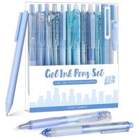 12PCS Blue(black ink*11+Highlighter*1)