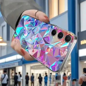 Phone Case: Colorful Diamond Purple Sparkling Starlight Phone Case Suitable for 02 A03S A04 A05S A06 A13 A14 A15 A16 5G A21S A22 A23 A24 A25 A32 A34 A35 A50 A52 A53 A54 A55 A73 S25 Ultra S24 Plus S23+ S22 S21 S20 FE Simple New Fashion Trend Design