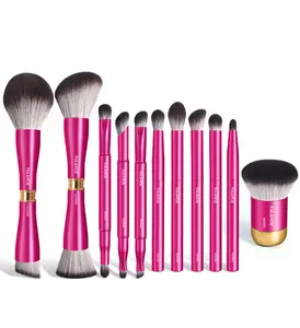 MAANGE 11-Piece Makeup Brushes Set – Beginner-Friendly Professional Brush Kit for Powder, Liquid & Cream, Foundation, Eyeshadow, Contour & Concealer