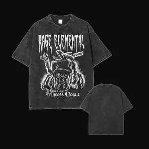 Dungeon Crawler Carl Washed T-shirt Heavyweight Cotton Streetwear graphic vintage tees Menswear Crewneck, Rage Elemental, Unisex Garment-Dyed T-shirt