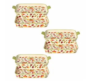 Temp-tations Seasonal Set of 3 Micro Bakers with Lid-its Temp-tations Seasonal Set of 3 Micro Bakers with Lid-its
