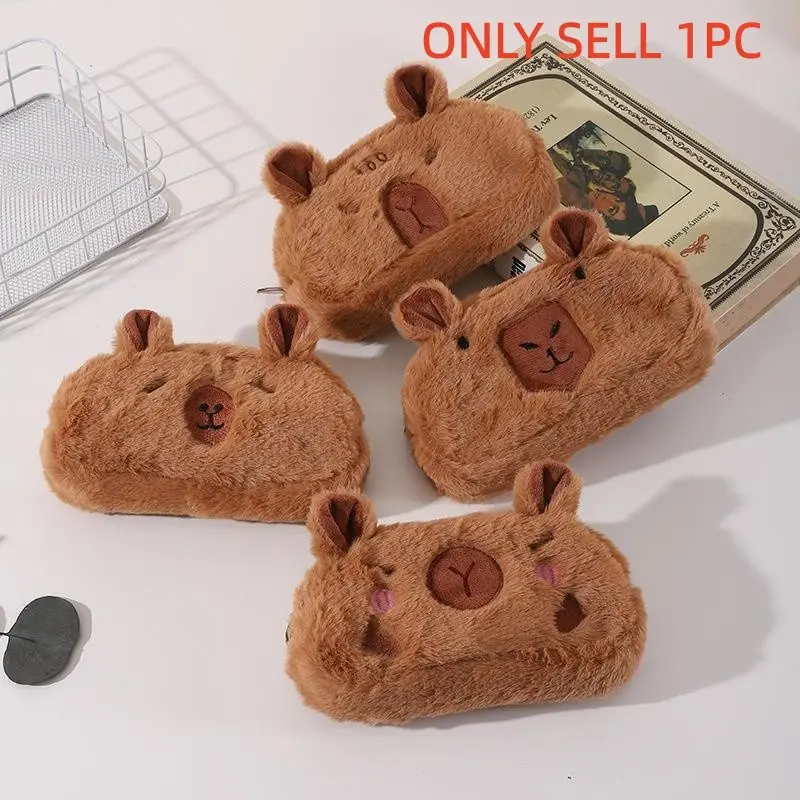 Large Capacity Squirrel Plush Pencil Case, Soft Portable Storage Stationery Organizer, Cute Design for Halloween and Christmas Gifts, Soft Texture