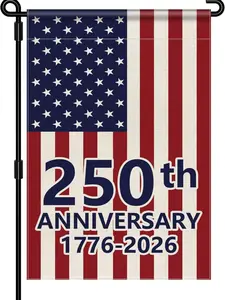 250 Anniversary Usa Garden Flags for Outside, 250 Anniversary USA Flag with Eagle Design, Patriotic 4th of July Decorations 1776-2026  Yard Sign Double-Sided Waterproof Flag 12x18 Inch 250 Year American Flag