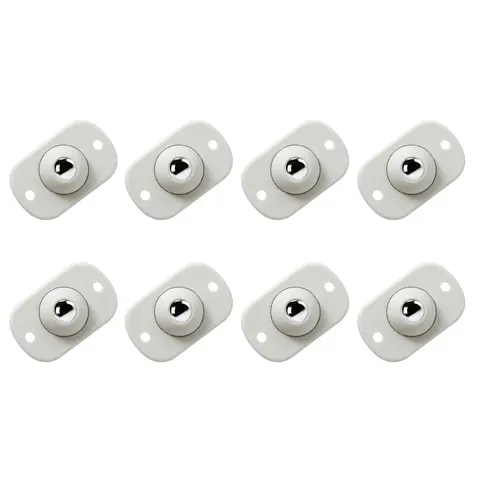 8-Count Furniture Wheel Casters - Silent Self-Adhesive, 360° Quiet Rotation Swivel Wheels, High Load Capacity, Suitable for Trash Cans, Cosmetic Storage, Desktops (Smooth Surfaces Use)