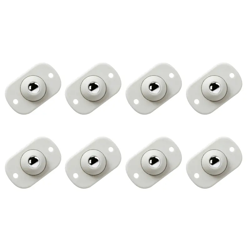 8-Count Furniture Wheel Casters - Silent Self-Adhesive, 360° Quiet Rotation Swivel Wheels, High Load Capacity, Suitable for Trash Cans, Cosmetic Storage, Desktops (Smooth Surfaces Use)