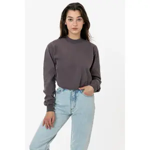 1406GD Mix - Long Sleeve Garment Dye Mockneck T-Shirt