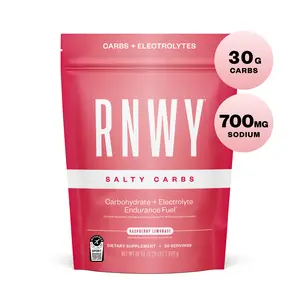 RNWY Salty Carbs — Electrolyte & Carb Fuel for Endurance Athletes | 700mg Sodium, 30g Carbs | 30 Servings