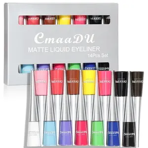 14 Color Eyeliner Liquid Pen Set, High Saturation Colors, Ultra-Fine Tip, Easy Application, Perfect for Stage Makeup & Party Looks, Multicolor