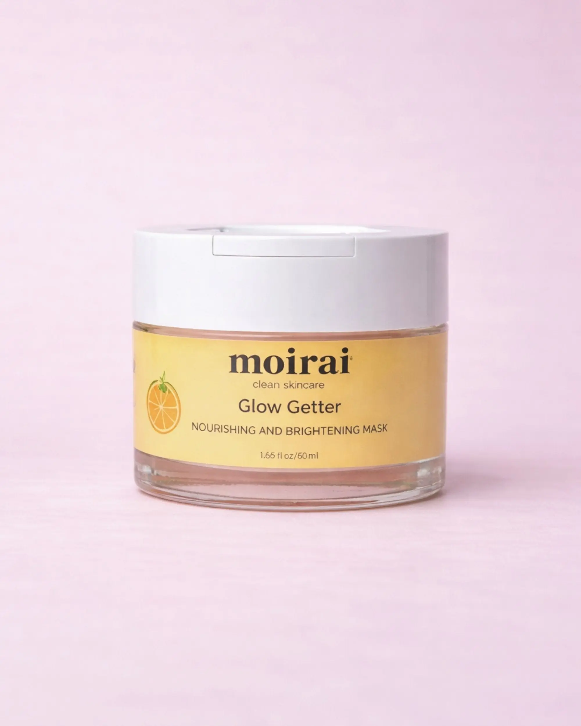 moirai skincare Glow Getter Brightening Face Mask - Nourishing Clay Mask with Glycolic and Lactic Acid, Exfoliating Treatment for All Skin Types, Moisturizer