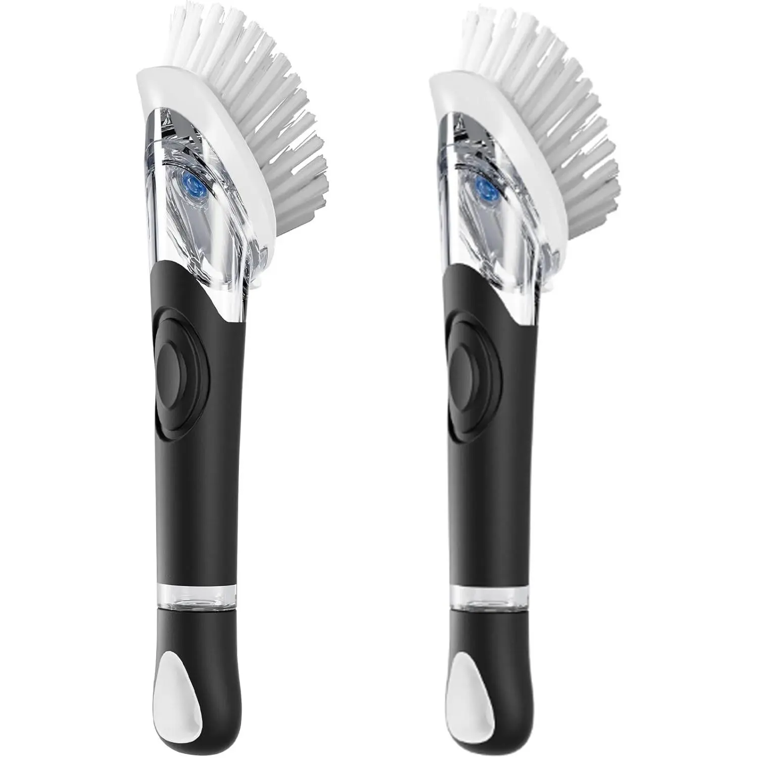 2 Pack Soap Dispensing Dish Brush, Dish Scrub Brush with Soap Dispenser, Dish Soap Brush for Dishes, Pans, Sink, Pots