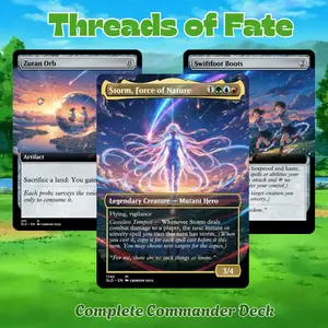 MTG Commander Deck: Threads of Fate MTG Proxy 100+ Cards – Celestial Romance Anime Theme – Time & Memory Build, MTG Custom Commander Deck | Playtest EDH Set | Gift for TCG Players & Collectors