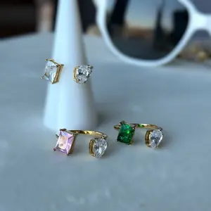 Ajustable Ring with Colorful Stones and Gold Plated Band for Stylish Wear