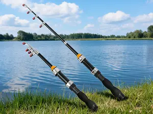 fish fishing rod,Telescopic Collapsible Fishing Rod, lightweight and compact in design. Suitable for both saltwater and freshwater fishing for versatile outdoor use.