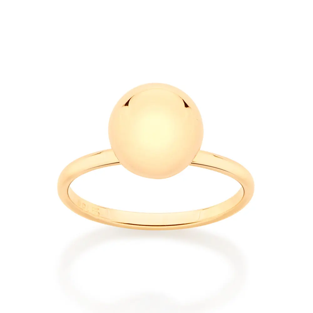 GOLD SPHERE SKINNY RING