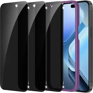 (3 Pack Tempered Glass  Screen Protector Compatible for  16 Pro Max - Shatterproof, Anti-Scratch, -, Smudge Resistant, Case-Friendly, Bubble-Free Installation