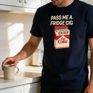 Pass Me A Fridge Cig T-Shirt, Diet Coke Lover Shirt, Beverage Humor Shirt, Retro Soda Drink Comfort Colors Shirt, Quirky Caffeine Addict Tee