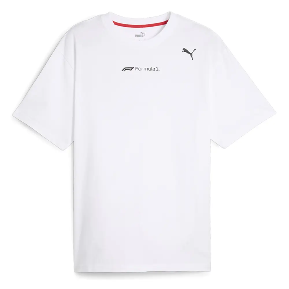 PUMA Mens F1 Statement Graphic Crew Neck Short Sleeve Casual Tops Casual - White