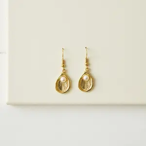 Oyster Pearl Drop Earrings