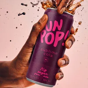 unPop! Sublime Cola 12oz Soda Cans - All-Natural, Date-Sweetened Low Sugar Beverage, Nonalcoholic Sparkling Drink