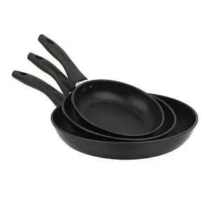 3-Piece Nonstick Skillet Set (7"/9"/11") | Aluminum Frying Pan Set Nonstick Cookware Set | Lightweight Dishwasher Safe Egg Pan | Even Heat Distribution Kitchen Pan Set for Gas Electric Induction