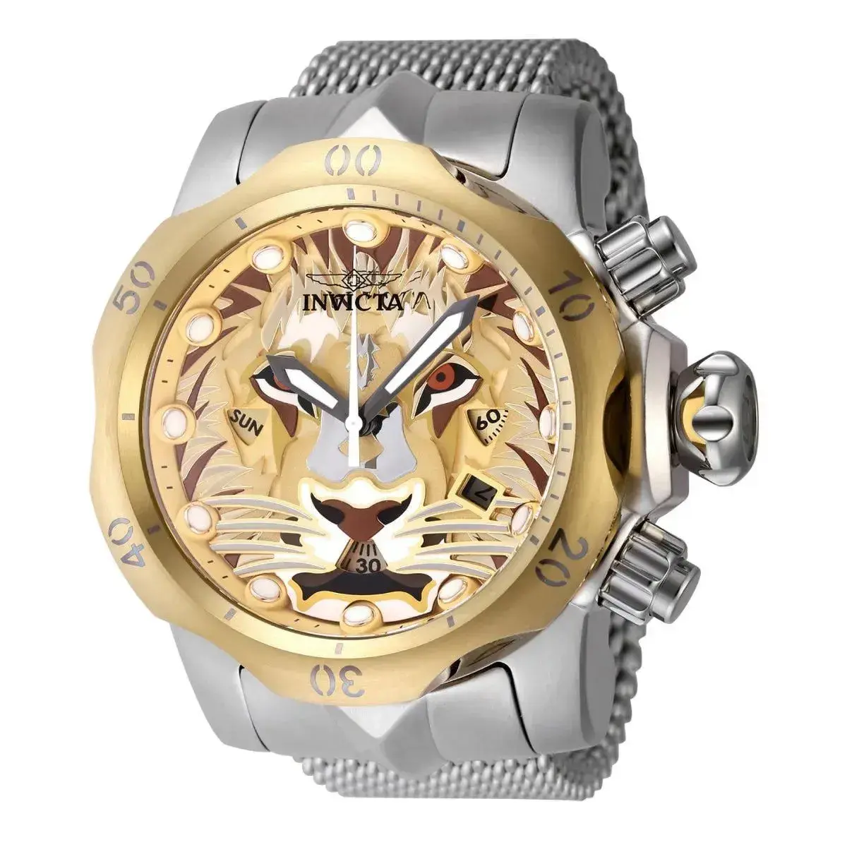 Invicta Venom Lionheart Swiss Ronda Z60 Caliber Men's Watch - 53.7mm. Steel